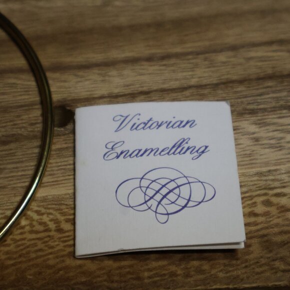 Cloisonne Enamel Flower Swirl Egg Ornament Gold Pink Green Blue Easter 3.75" - Picture 9 of 15